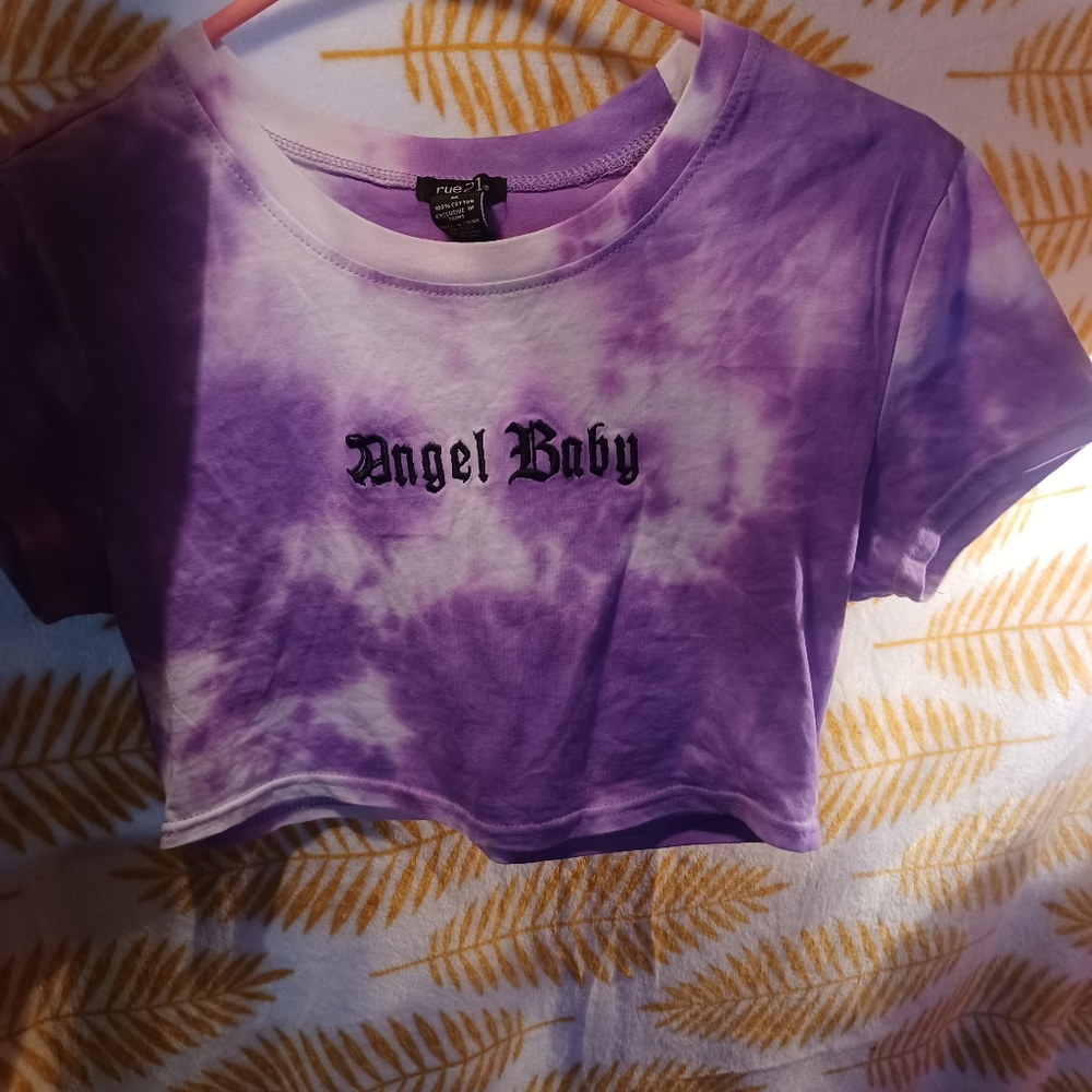Rue21, Medium, purple and white, "Angel Baby" embroidered
